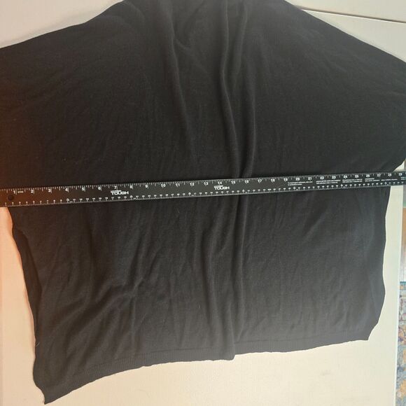 RDI Sweater Women's 1X Black Knit Long Sleeve High Low Hemline Pockets NWT - Picture 10 of 16